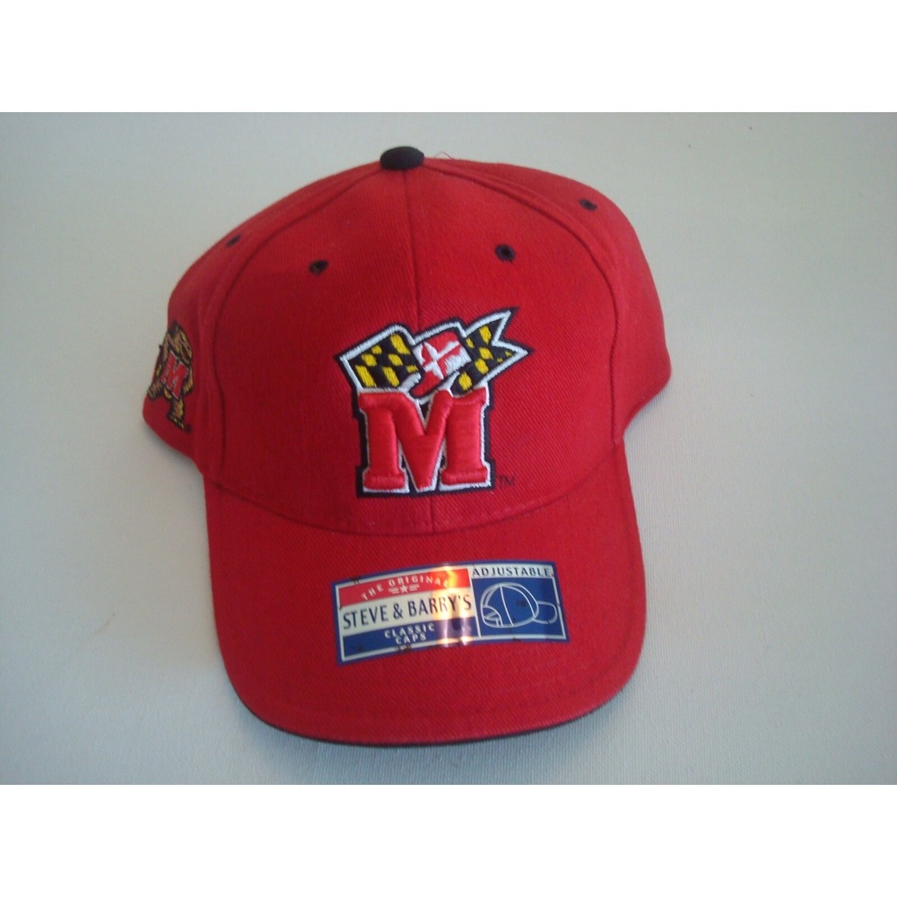MARYLAND TERPS STEVE BARRY 00S STRAPBACK DEADSTOCK HAT CAP VINTAGE A3